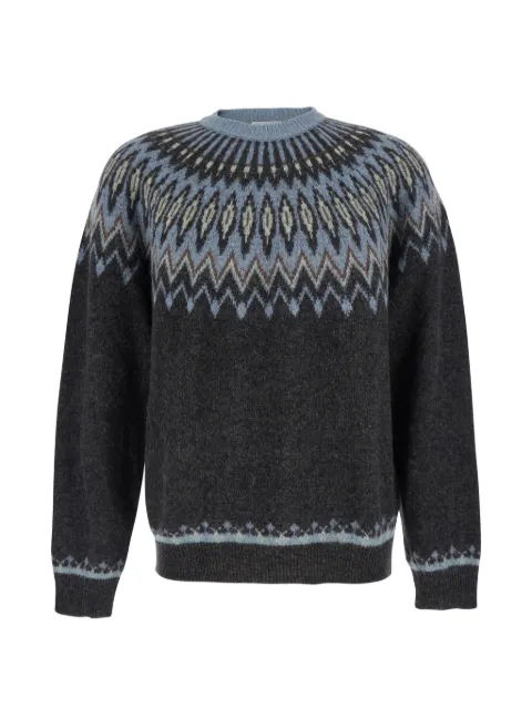 Roberto Collina fair isle-knit sweater Grey 263MYB12001
