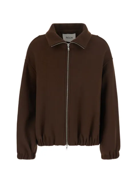 Jucca zip-fastening long-sleeve jacket Brown J4456073141127
