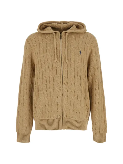 Polo Ralph Lauren cable-knit zip-up hoodie Neutrals 710B18057001