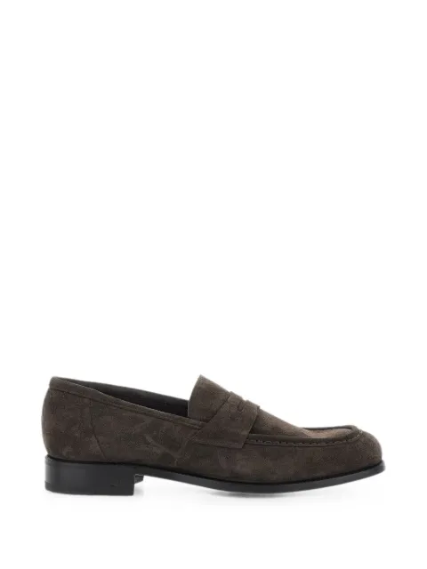 Lidfort suede almond-toe loafers Brown 807F970T22GMOKA