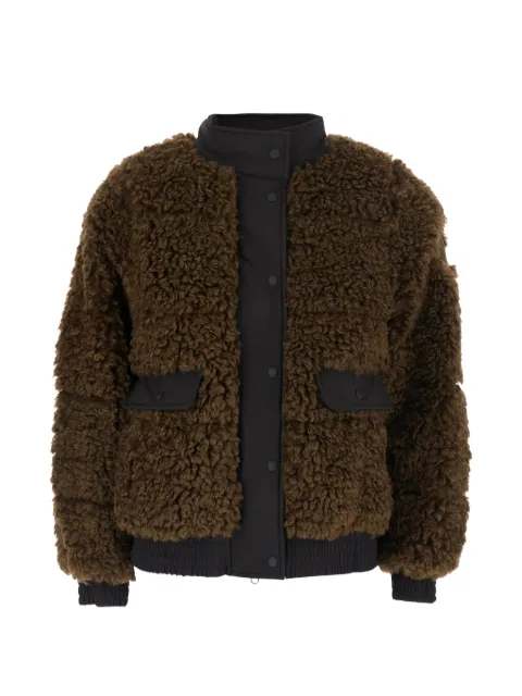Save The Duck Valery bouclé panelled jacket Brown D33094WCURL23