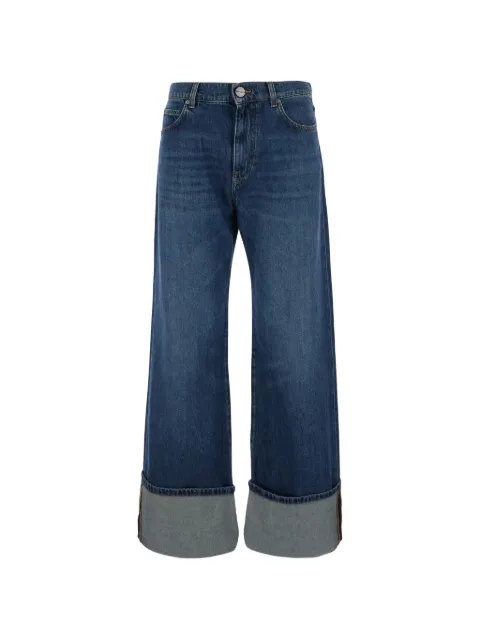 PINKO turn-up cuff Love Birds jeans Blue 105541A3G7