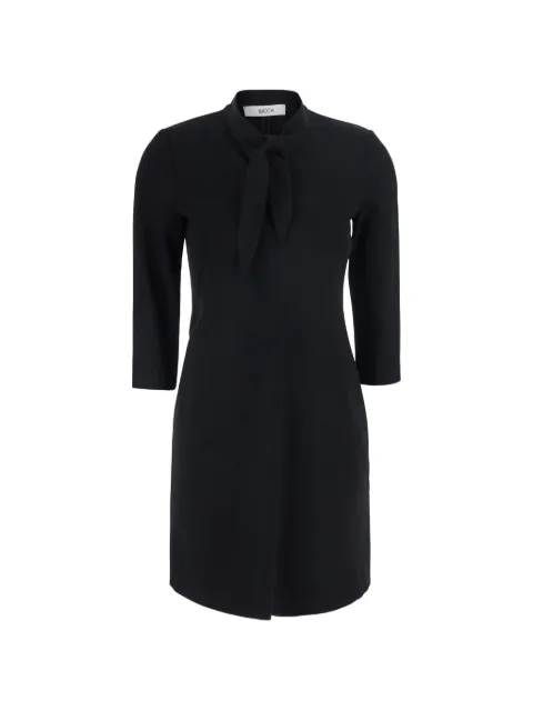 Jucca pussy-bow three-quarter sleeve mini dress Black J445729101003