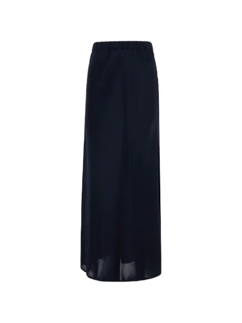 Max Mara Sospiro logo-embroidered elasticated maxi skirt Blue 2621106021