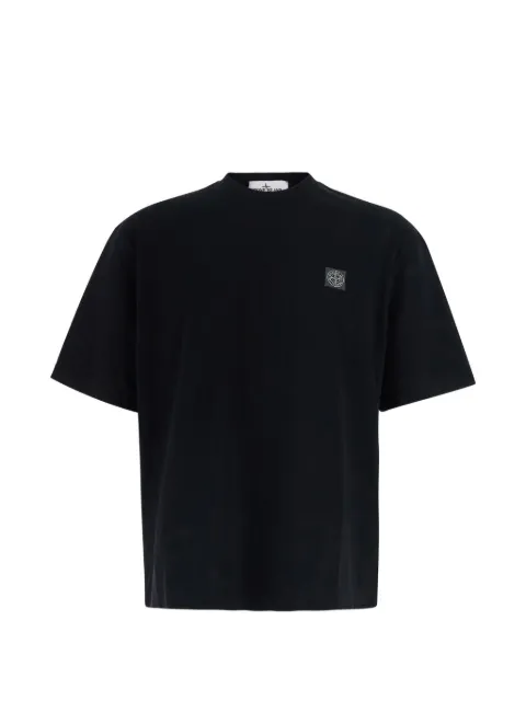 Stone Island logo-patch relaxed fit T-shirt Black L2S152100030S0500
