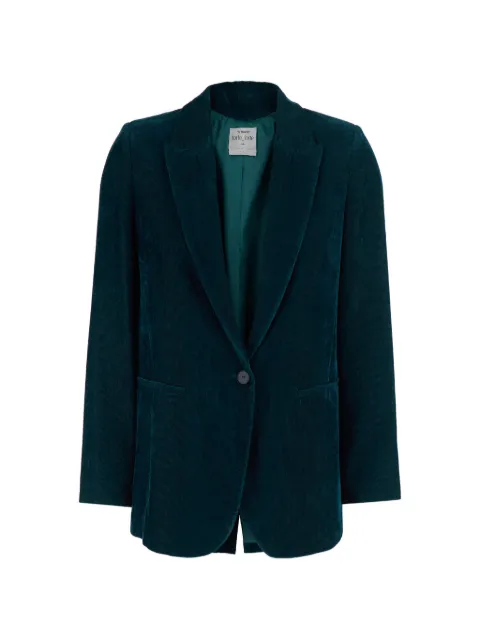 Forte Forte corduroy-effect single-breasted blazer Green 150390122