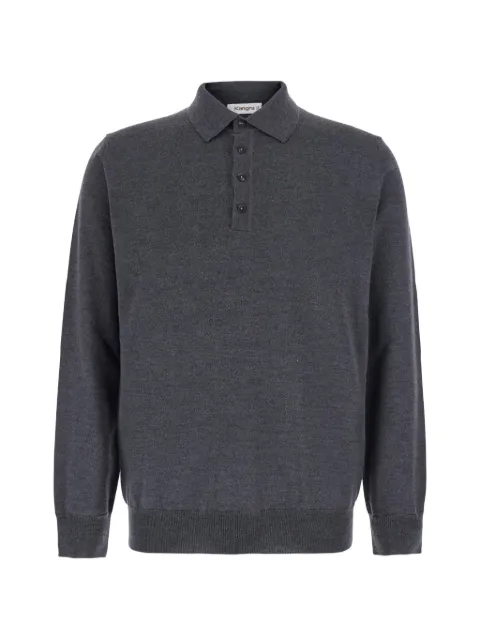 Kangra button-down long-sleeve polo shirt Grey 402203206