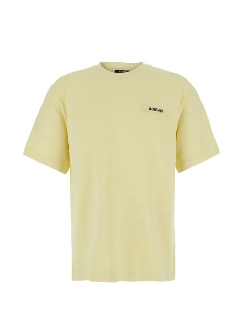 Jacquemus The Gros logo-patch T-shirt Yellow TSM00133AJ00226