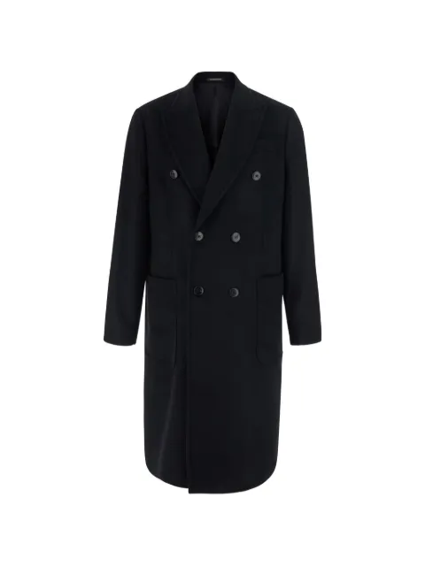 Emporio Armani double-breasted peak-lapels coat Black EM000350TE23341U