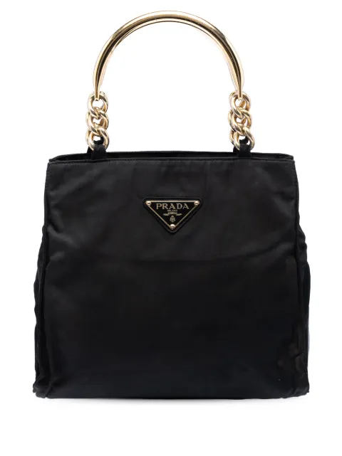 Prada Pre-Owned 2013-2025 Tessuto Metal Handle Bag tote bag Black 92672WQK8FBQ2I1K