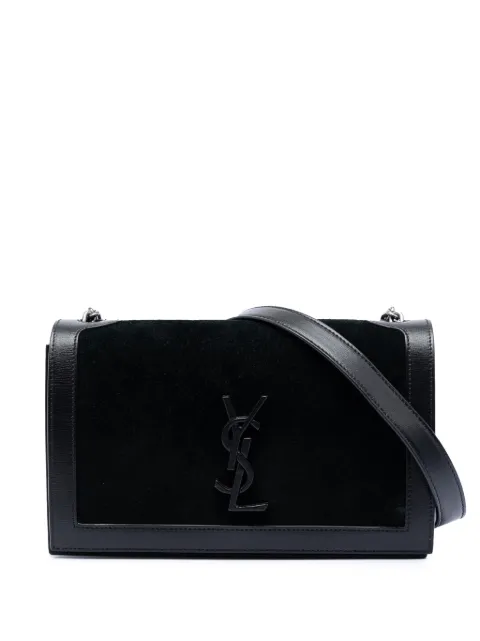 Saint Laurent Pre-Owned 2019 Suede Monogram Book Bag crossbody bag Black 15T15Y3NGQWDTOIQ