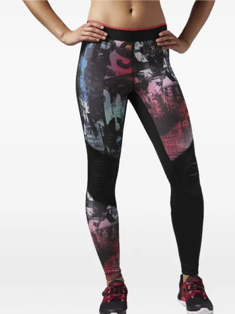 Reebok One Series Zone graphic-print leggings Black AA1459