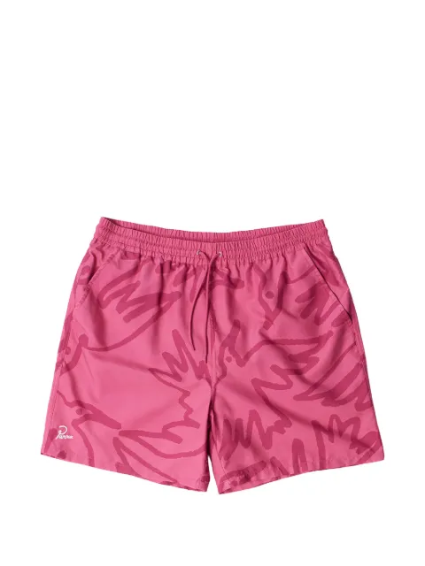 BY PARRA Birds Fly Free drawstring swim shorts Pink 55335PNK