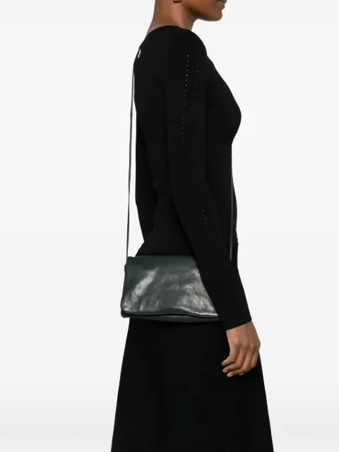 SOMMET Soffietta leather clutch bag Green SOFFIETTALASER