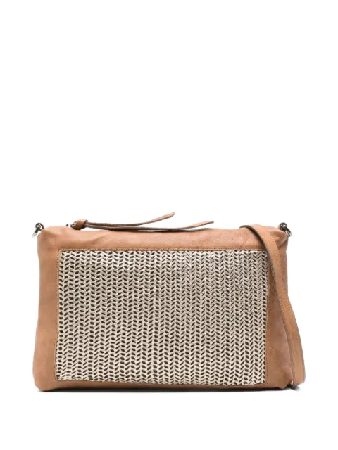 SOMMET Alicia laser-cut shoulder bag Neutrals AURARETEL