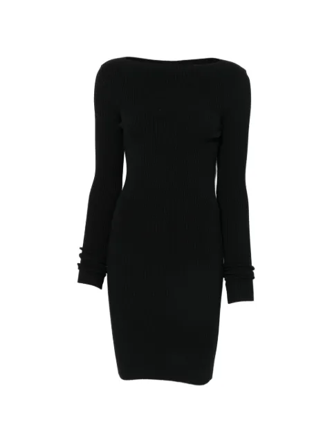 Rick Owens cut-out ribbed mini dress Black RP01F6616RIBVI