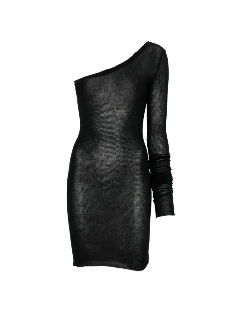 Rick Owens Ziggy one-shoulder mini dress Black RP01F6559RC