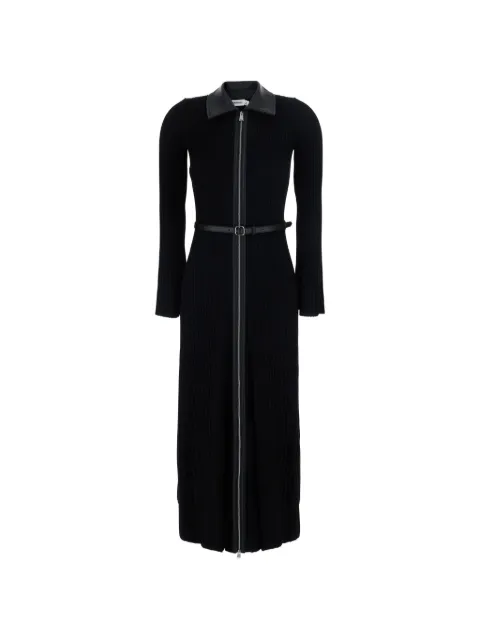 SIMKHAI belted ribbed-knit midi dress Black 5261027K