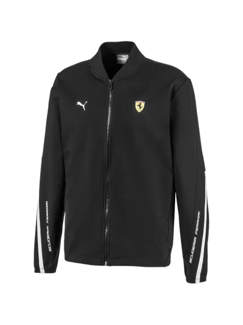 PUMA x Scuderia Ferrari logo-patch zipped sweatshirt Black 59614802