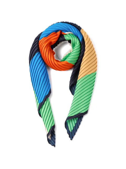 MULTITUDES BAGS Atena pleated geometric-print scarf Blue PLEATEDSCARFATENA