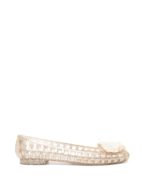 HEAVENLY JELLY glitter-embellished flat pumps Gold HJS26PSCLST02GD01