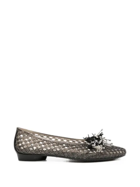 HEAVENLY JELLY glitter-embellished flat pumps Black HJ26PSALST03BK01