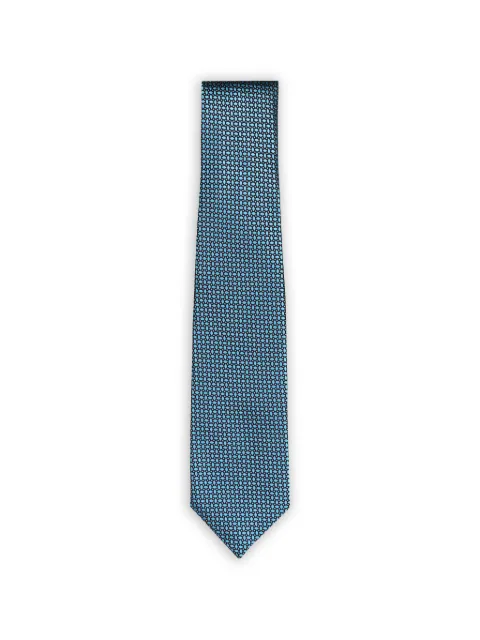 Isaia geometric-pattern tie Blue CV85505