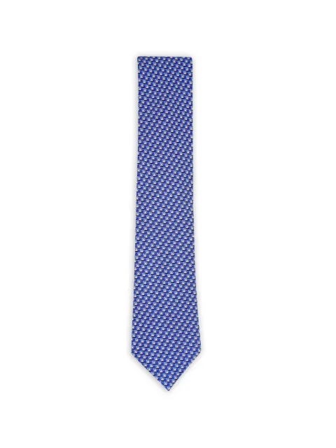 Zegna sailboat-print silk tie Blue Z3W00TA31P8