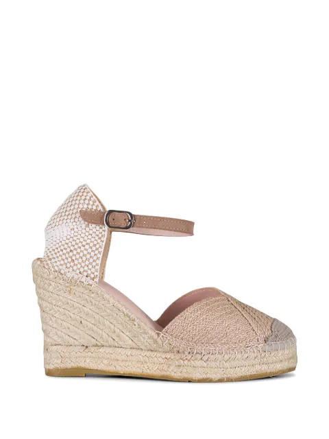 Ron White buckle-fastening wedge espadrilles Neutrals ALINA