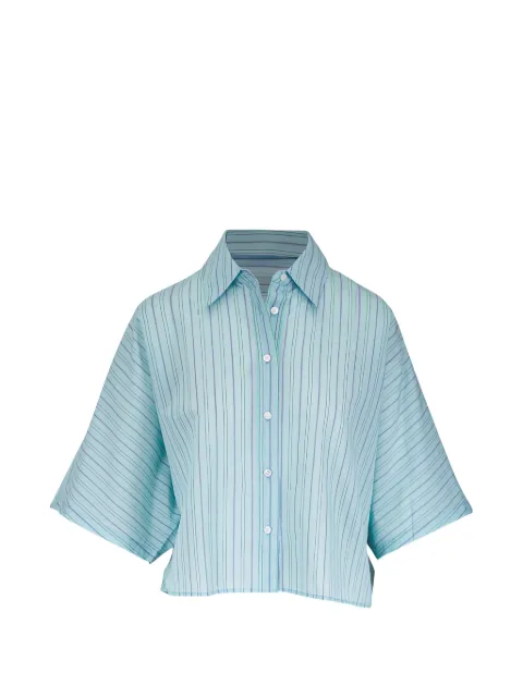 AGOLDE Merrin striped cropped shirt Blue A73531933