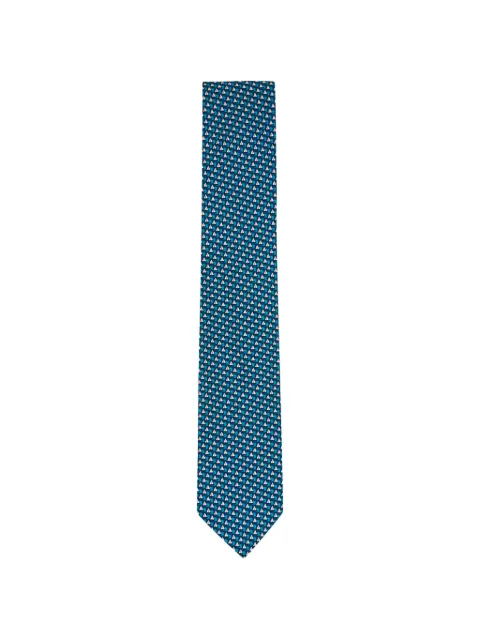 Zegna sailboat-print silk tie Blue Z3D00TA31P8