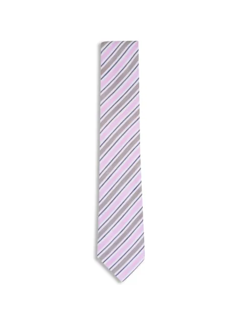 Zegna striped-pattern tie Pink Z3E74TA31P8