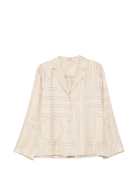 TOTEME monogram-print shirt Neutrals 263WRT0881FB0704