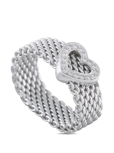 Tiffany & Co. Pre-Owned diamond heart ring Silver TI36050126