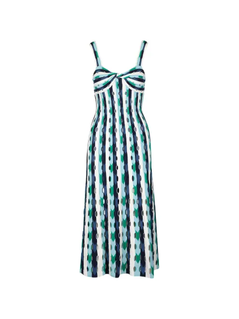 SIMKHAI pointelle-knit striped maxi dress Green 2261225KKELLYGRN