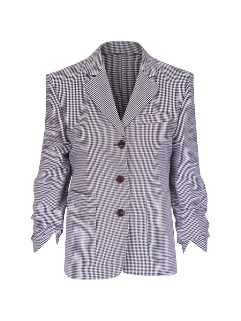 Dorothee Schumacher ruched-sleeve blazer White 440802
