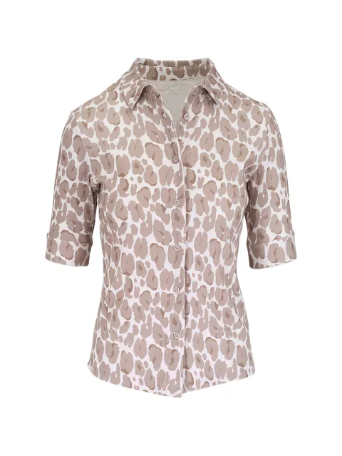 Majestic Filatures leopard-print button-down shirt Neutrals M614FCH1711101