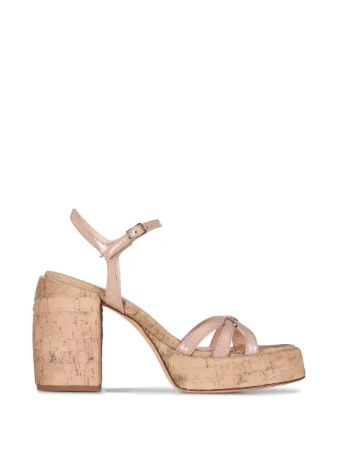 AGL bow-detail block-heel sandals Neutrals D692001PCK7879G746
