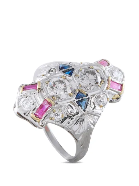 LB Exclusive diamond and sapphire ring Silver MF30050126
