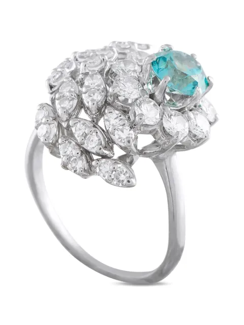 LB Exclusive blue zircon and diamond ring Silver MF05050126