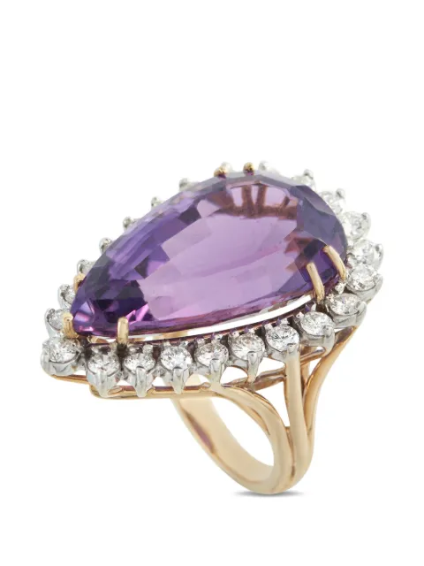LB Exclusive amethyst and diamond halo ring Pink MF05050126
