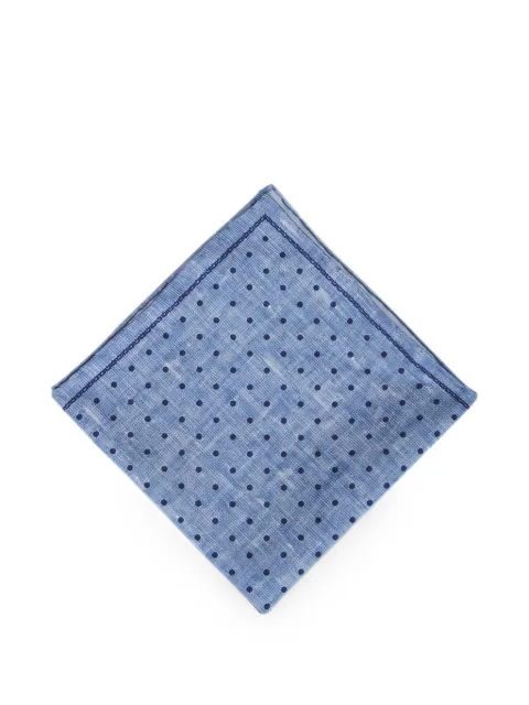Paolo Albizzati polka-dot silk pocket square Blue PS7132