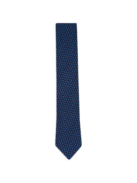 Zegna palm-tree-print silk tie Black Z3W05TA31P8BL1