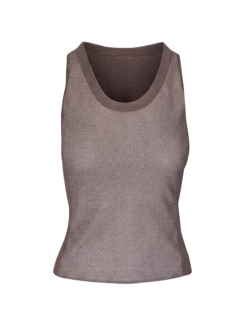 Akris round-collar tank top Brown 7601521400312060481