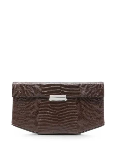 TOTEME lizard-effect leather shoulder bag Brown 263WAL0133LE0228102