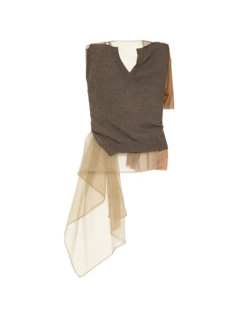 Magliano Romanticone V-neck sweater Brown MGSS26SW02195
