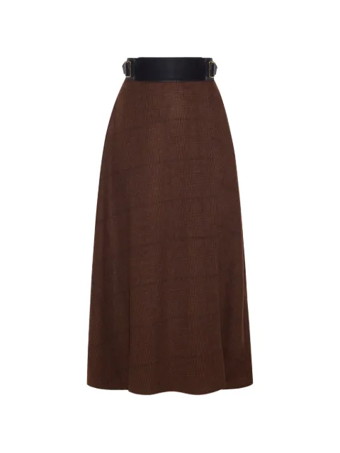 Adam Lippes Caspian checked maxi skirt Brown R26414GP