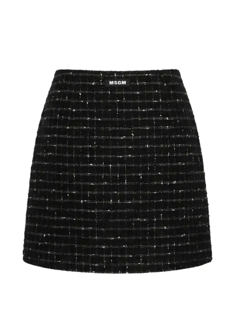 MSGM check-pattern wrap skirt Black 3941MDD02257620