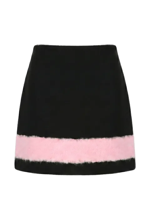 MSGM faux-fur trim mini skirt Black 3941MDD12X257603