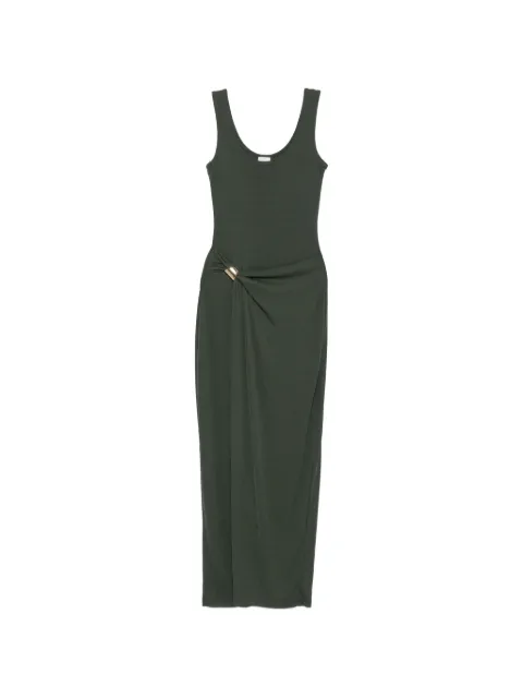Nanushka Nenet scoop-neck ruched maxi dress Green NW26SSDR23168